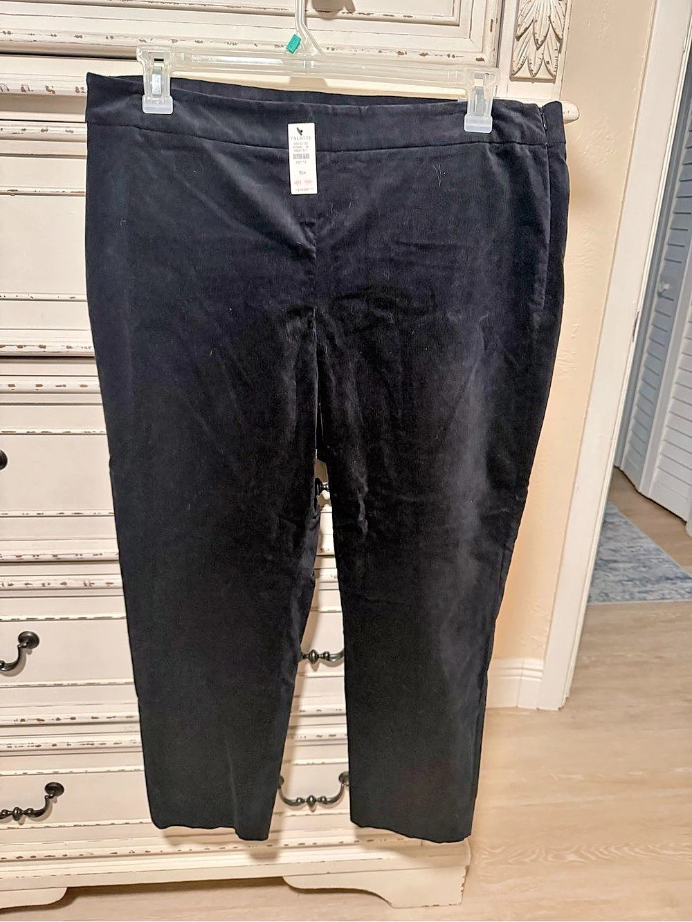 Talbots Whimaway Petite Trousers Black Waist 16P